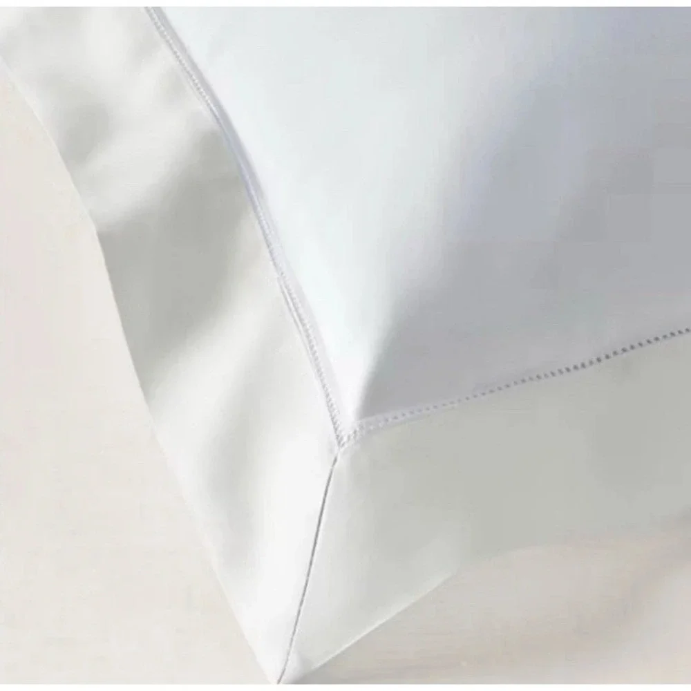 NEW RALPH LAUREN Organic Cotton Sateen Border Euro Sham White Parchment $185‎